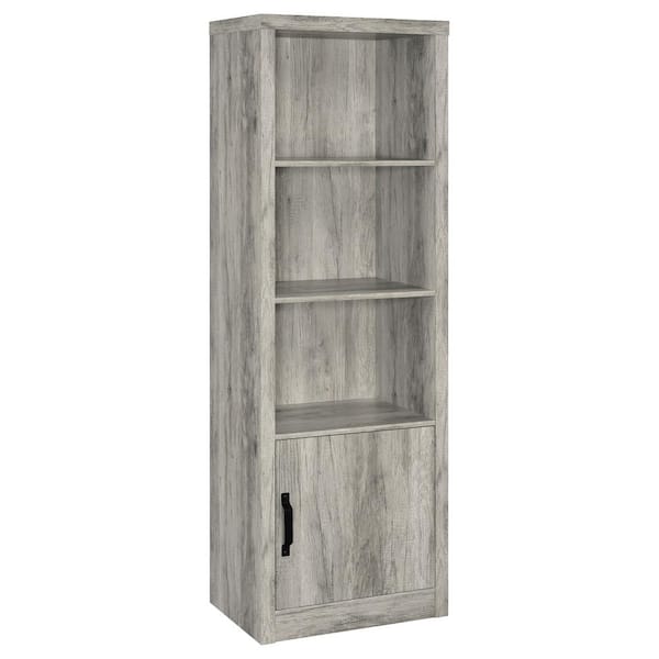 Coaster Burke Gray Driftwood 3-shelf Media Tower with Storage Cabinet