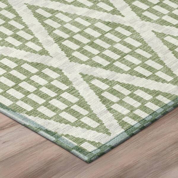Chantille Machine Washable Indoor/Outdoor Abstract ACN3043 Fern 10 ft. x 14 ft. Area Rug