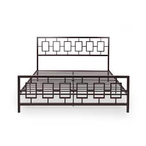 Claudia Hammered Copper Metal King Bed Frame