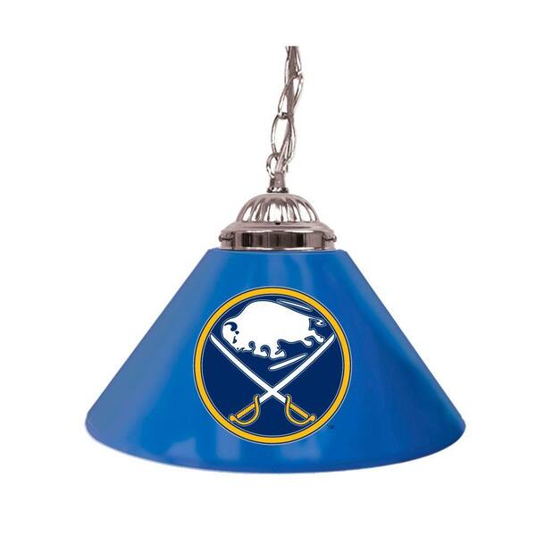 Trademark Global NHL Buffalo Sabres 14 in. Single Shade Stainless Steel Hanging Lamp