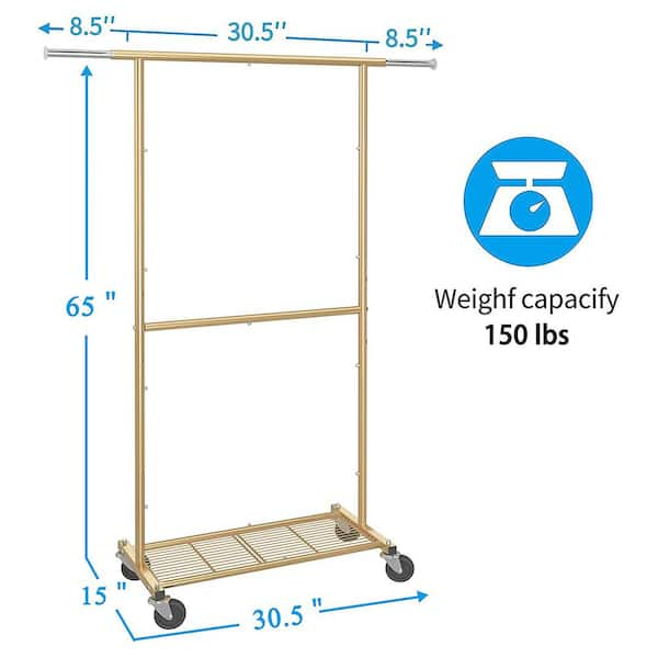 Only Hangers GR400 Orange Z Metal Clothes Rack 63 in. W x 84 in.