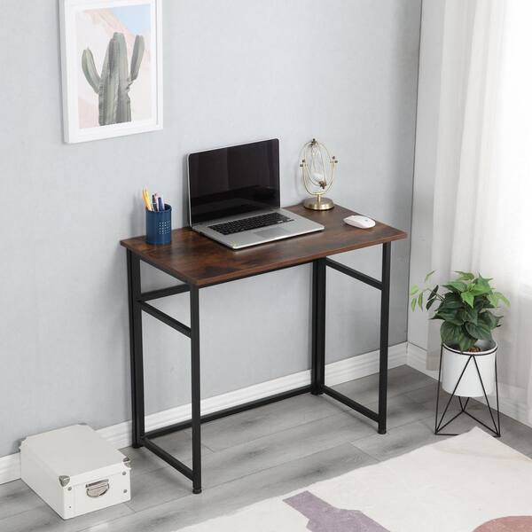 folding wooden computer table