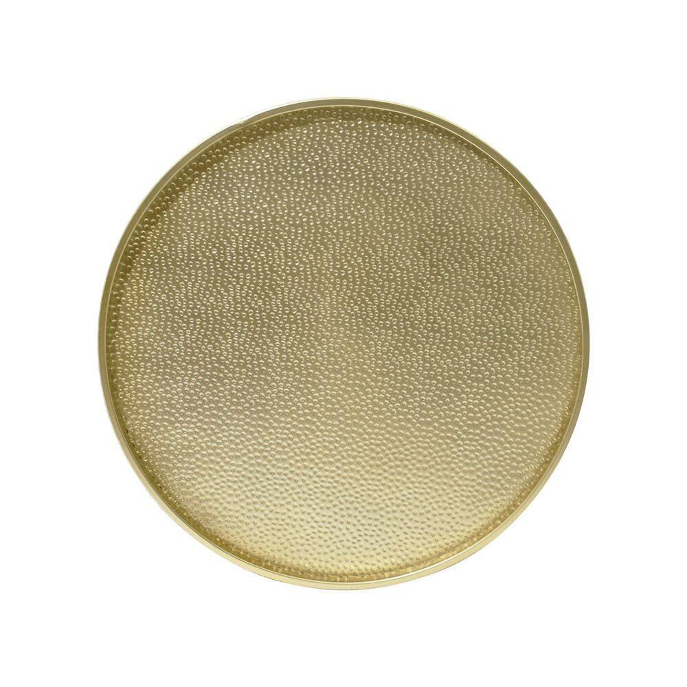 Modern Industrial Gold Hammered Iron 3-Piece Table Set