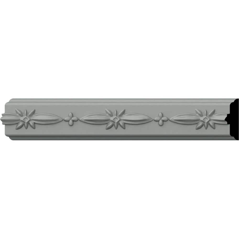 Gray Primed Urethane Flower Chair Rail Moulding
