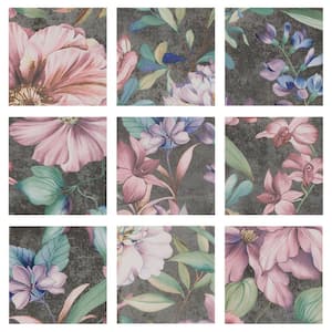 Angela Harris Native Garden Pink 7.87 in. x 7.87 in. Matte Porcelain Wall Tile (15.49 sq. ft./Case)