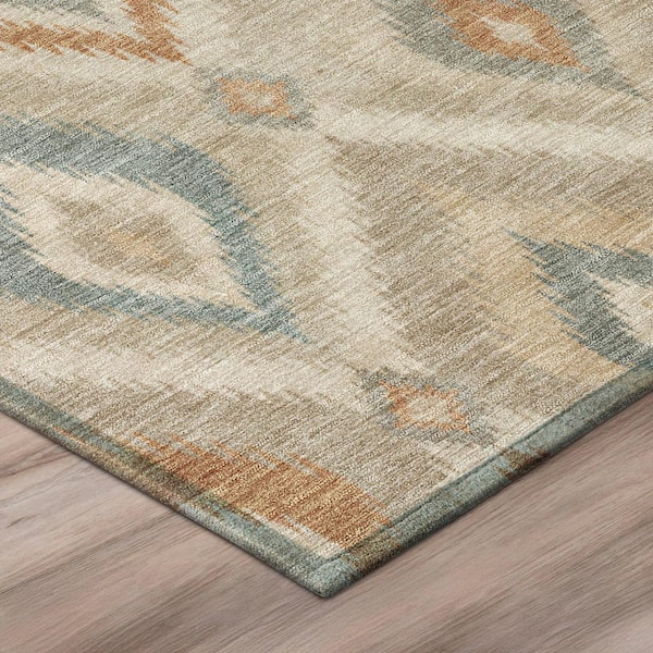 Chantille Machine Washable Indoor/Outdoor Abstract ACN3072 Putty 8 ft. x 10 ft. Area Rug