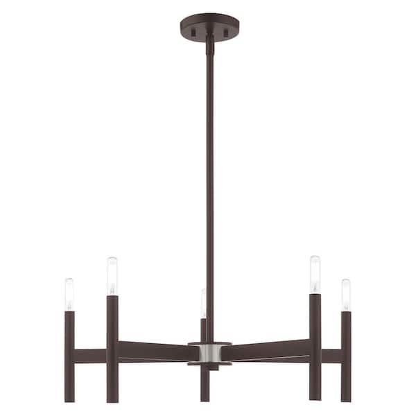 Alden 5 Light Bronze Chandelier