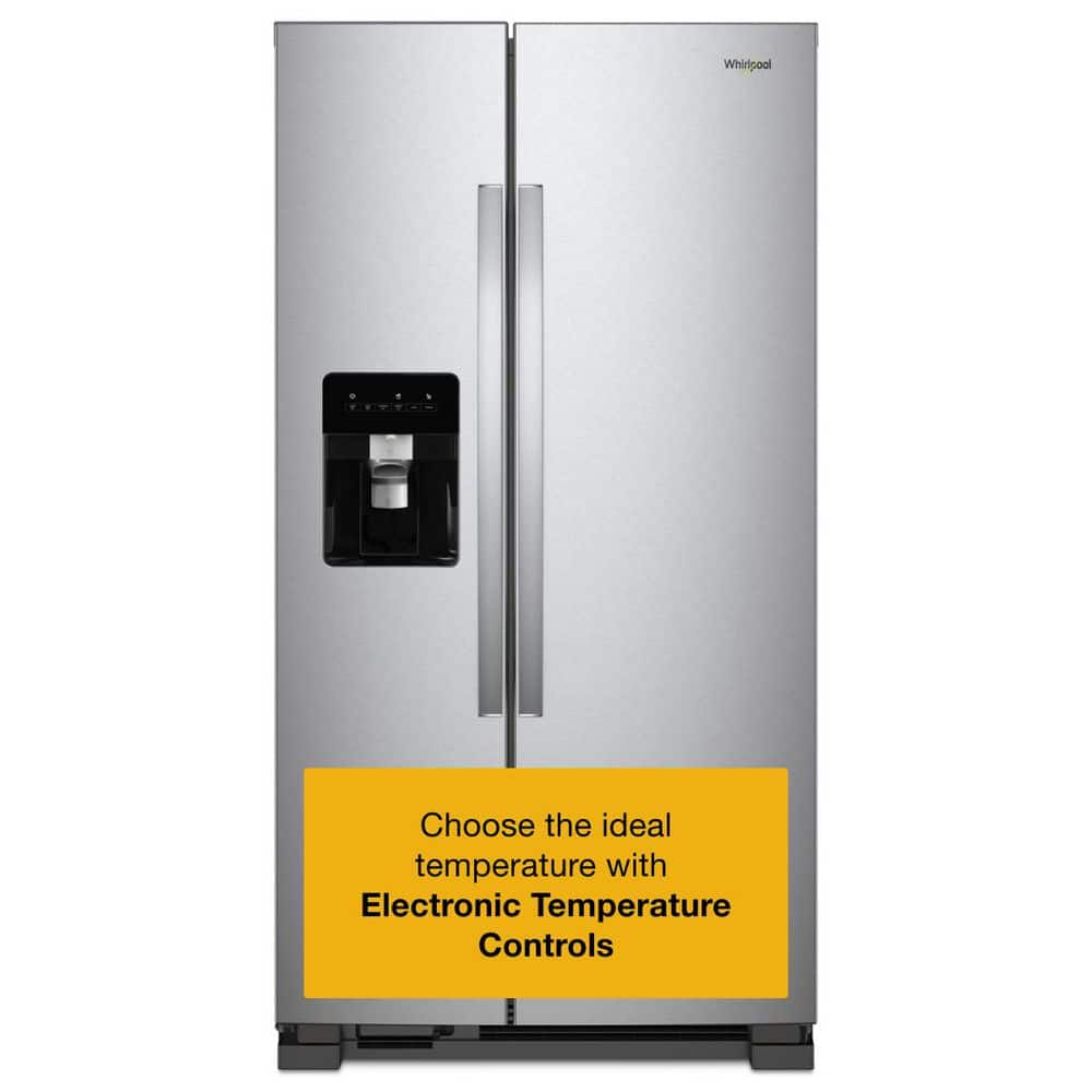 24.6 cu. ft. Side by Side Refrigerator in Monochromatic Stainless Steel