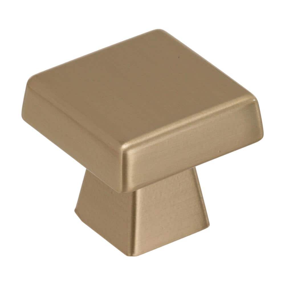 Blackrock 1-1/2 in. (38mm) Modern Golden Champagne Square Cabinet Knob