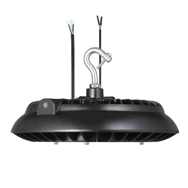 EnviroLite 11 in. Round Integrated LED Black High Bay Light, 5000K