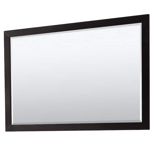 Daria 58 in. W x 36 in. H Rectangular Framed Wall Bathroom Vanity Mirror in Dark Espresso