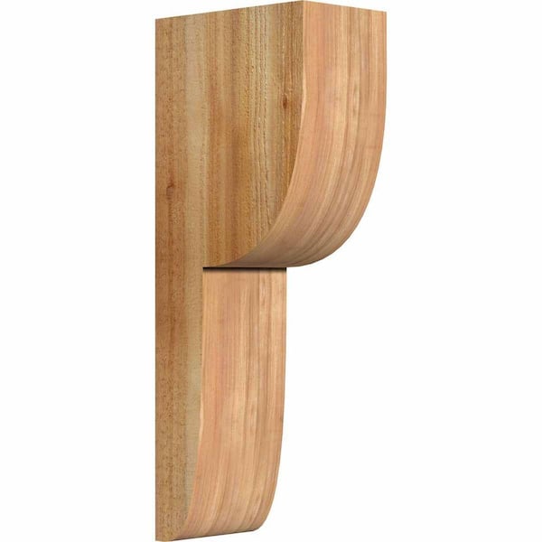 Ekena Millwork 6 in. x 10 in. x 26 in. Western Red Cedar Crestline Rough Sawn Corbel