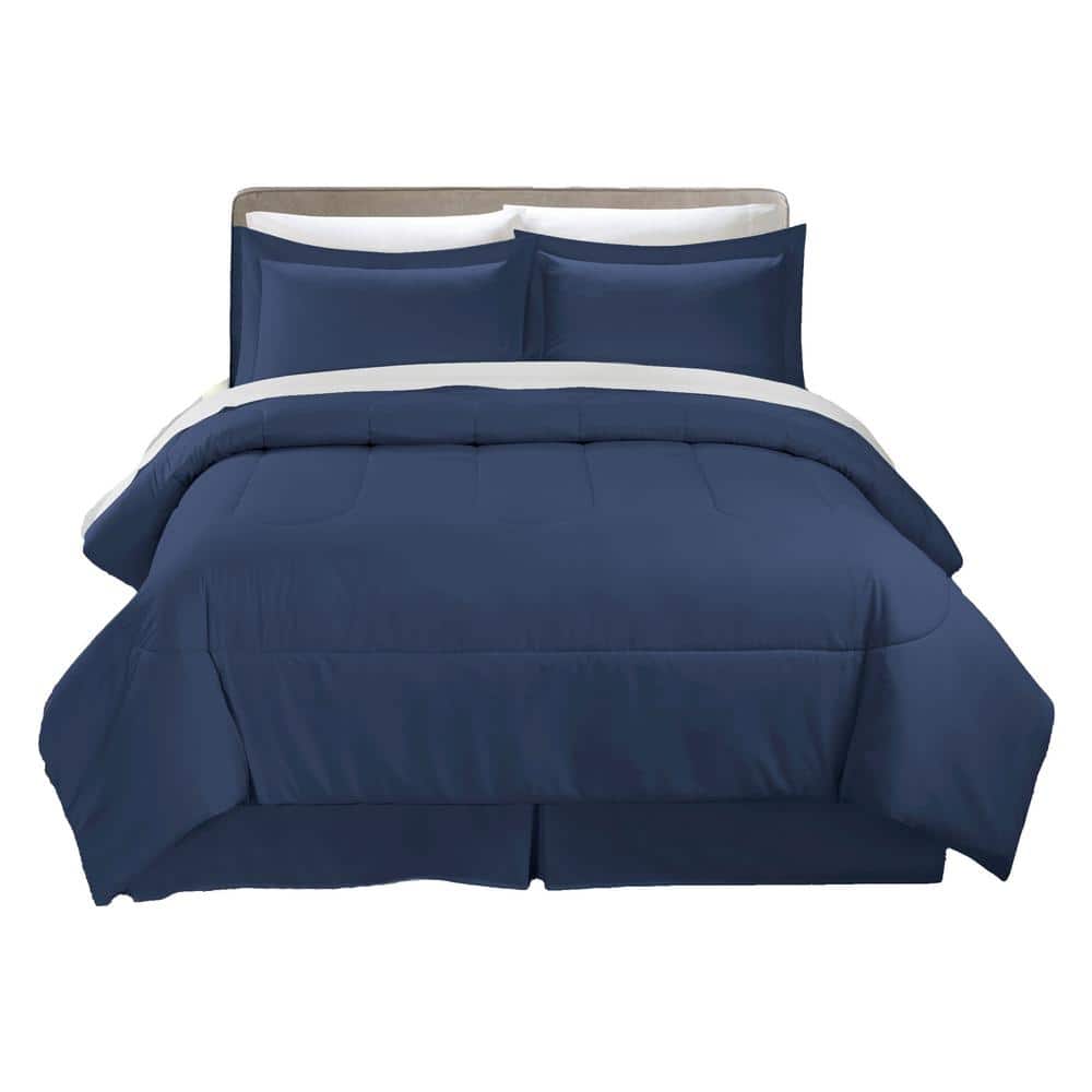 Indigo Full Microfiber Down Alternative Bed in a Bag Set