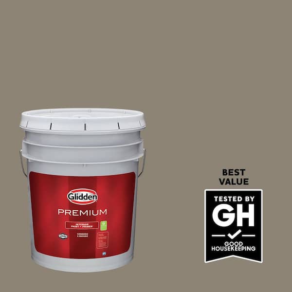 Glidden Premium 5 gal. PPG1000-5 Bear Cub Flat Interior Latex Paint