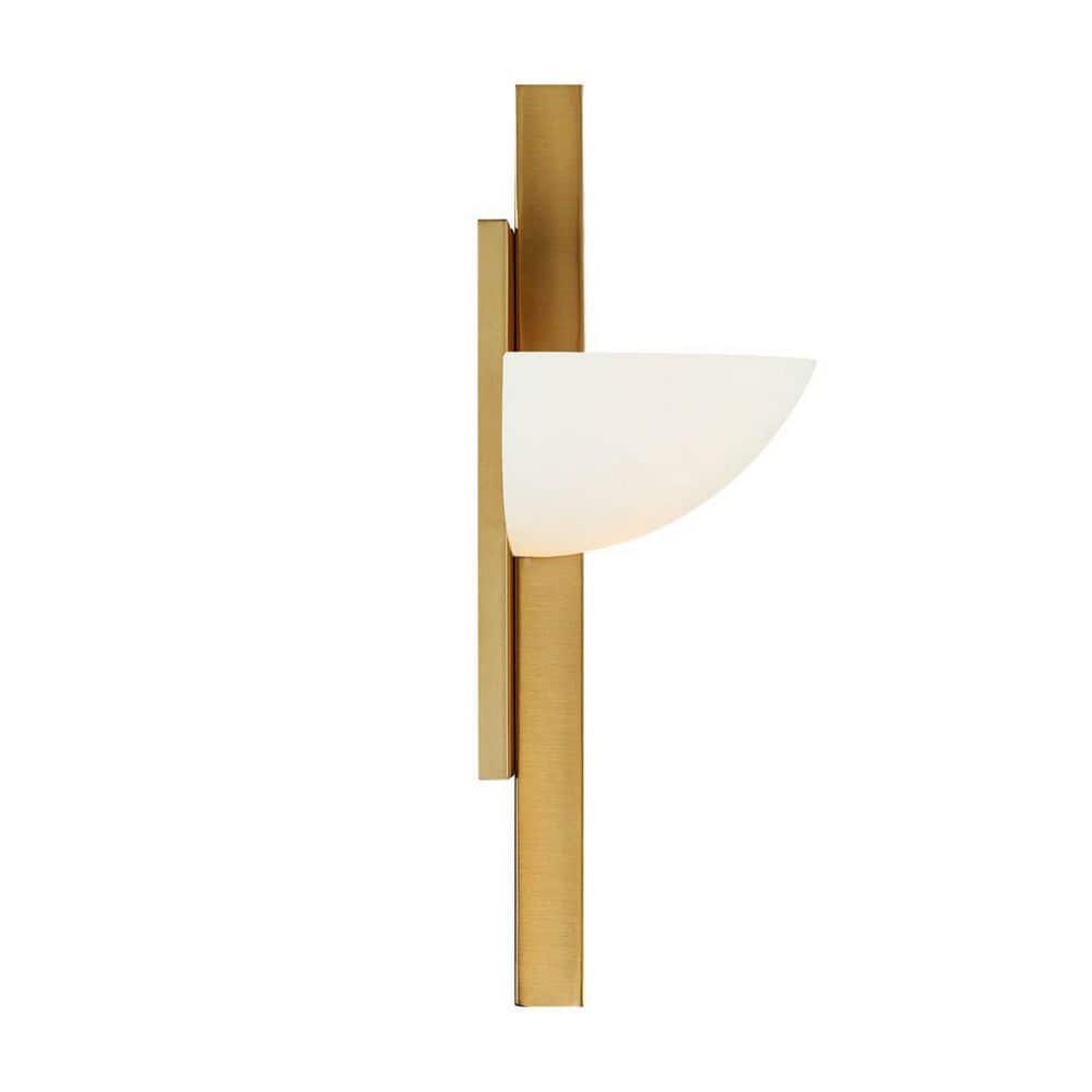 Mid-Century Modern Black and Brass Dimmable Wall Sconce