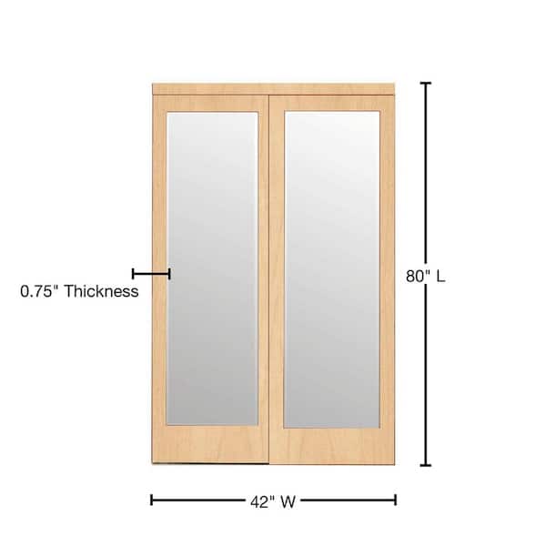 Mir-Mel Espresso Mirror Matching Trim Solid MDF Interior Sliding Door