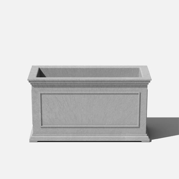 Veradek Brixton Series 33 in. L Gray Plastic Planter