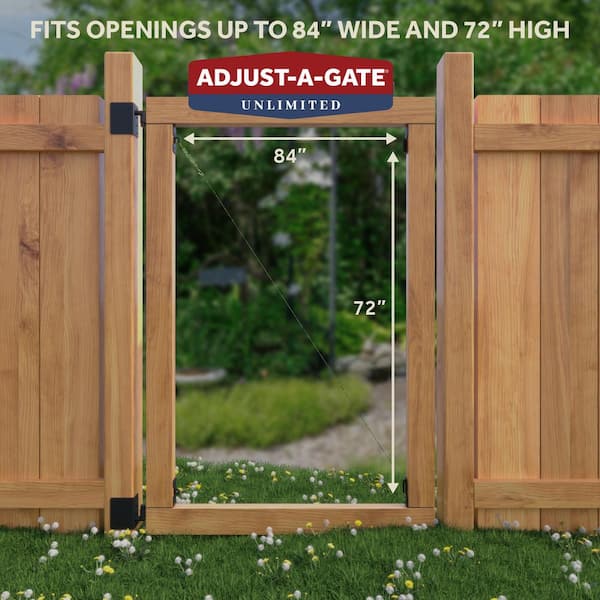 Adjust-A-Gate - Adjust-a-Gate 72 in. W x 84 in. H Steel Gate Frame Kit, Unlimited Low Profile Gate Kit