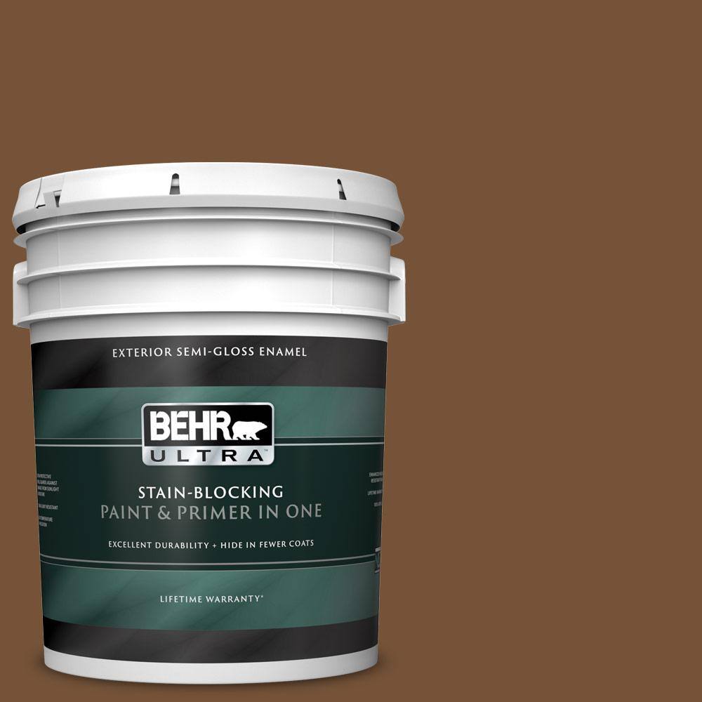 BEHR ULTRA 5 gal. 290F7 Wooden Cabin SemiGloss Enamel BEHR ULTRA 5 gal. 290F7 Wooden Cabin SemiGloss Enamel