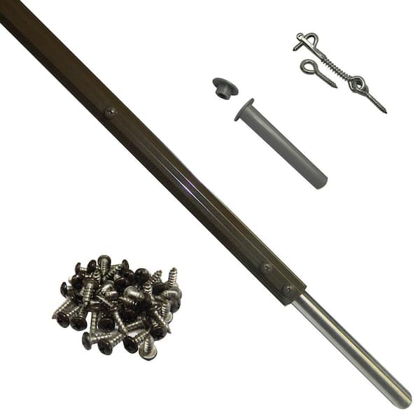 5 ft. H Pool Fence DIY Spare Pole in Brown Featuring a Steel Pin at the Base for a 1/2 in. Hole