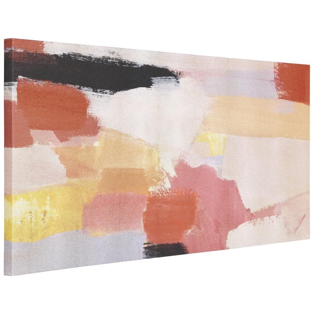 Vibrant Harmony I Gold Metallic Shagreen Wrapped Canvas Wall Art
