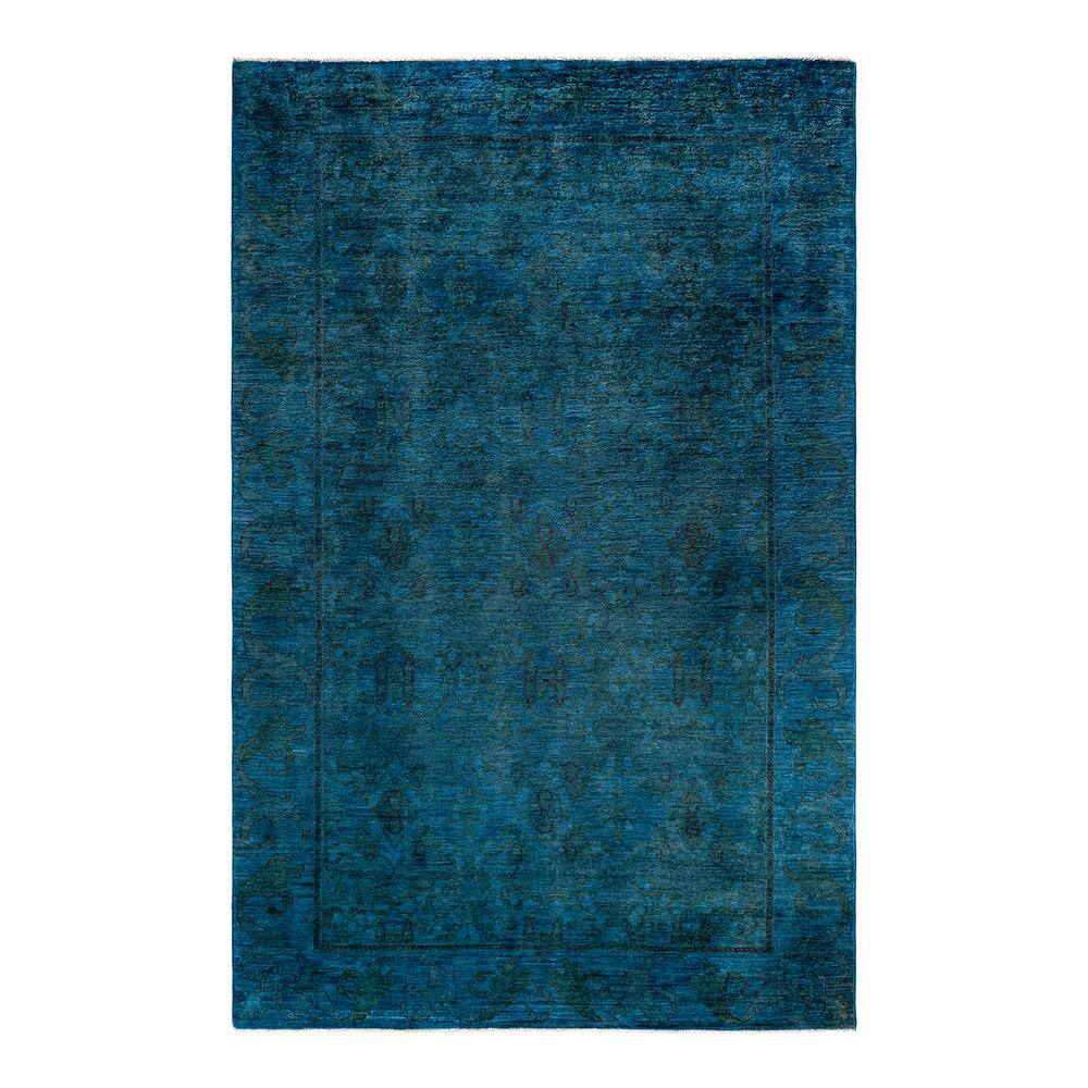 Fine Vibrance Blue 6 ft. x 9 ft. Solid Wool Indoor Area Rug price history on PriceWatchPro