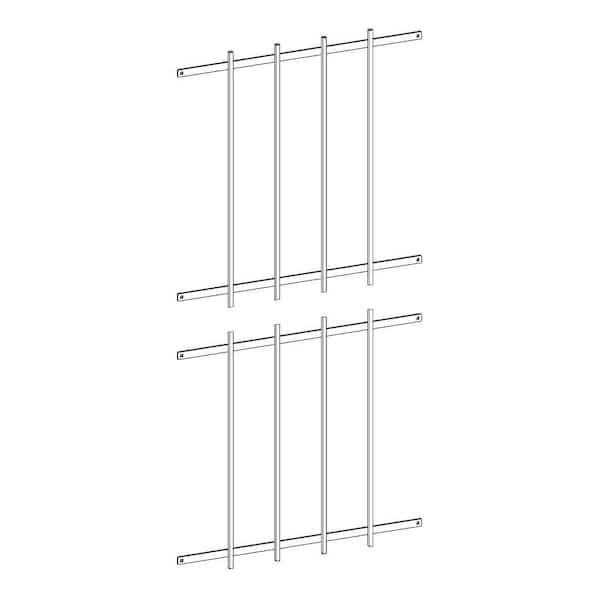 34 in. White Commercial Door Grille