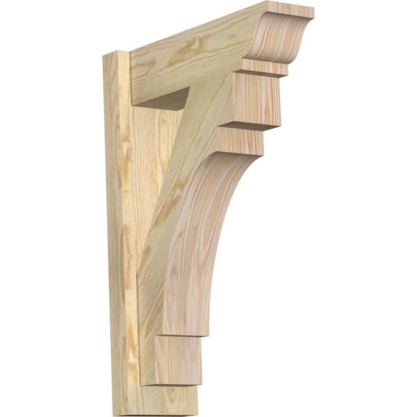 Ekena Millwork 6 in. x 26 in. x 18 in. Douglas Fir Merced Traditional Rough Sawn Outlooker