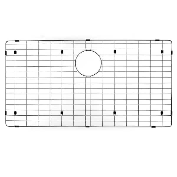 HOUZER Wirecraft 17.25 in. x 33.25 in. Bottom Grid for Kitchen Sinks in Stainless Steel