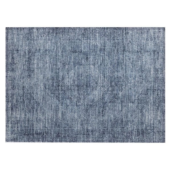 Chantille Machine Washable Indoor/Outdoor Abstract ACN2726 Denim 3 ft. x 4 ft. Area Rug