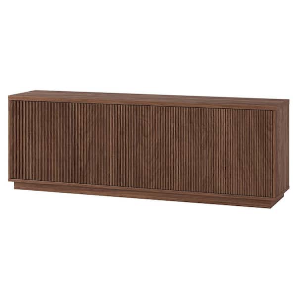 Meyer&Cross Hanson 70 in. Satin Walnut TV Stand Fits TV's up to 75