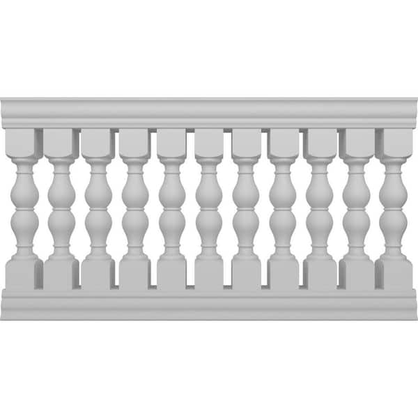 Ekena Millwork Fiberthane Avalon Balustrade 72 in. L x 42 in. H Fiberglass Railing Kit