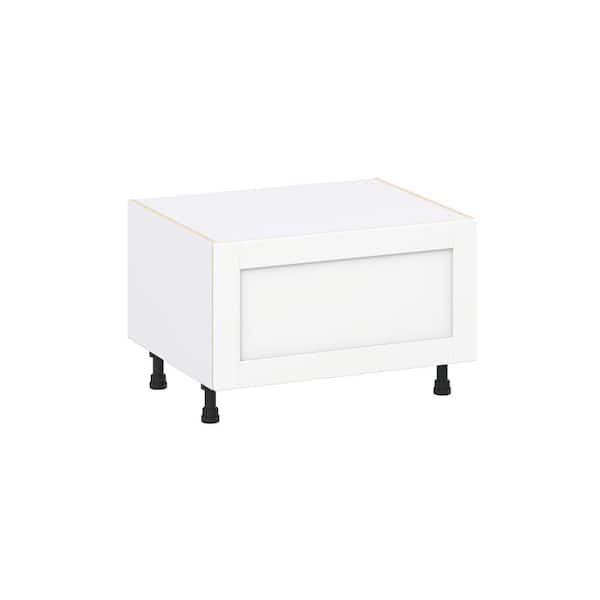Milton 30 in. W x 24 in. D x 19.5 in. H Assembled Shaker Window Seat Base Kitchen Cabinet in Bright White