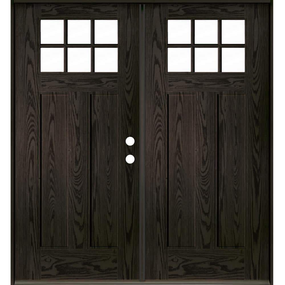 Krosswood Doors Craftsman 72 in. x 80 in. 6-Lite Left-Active/Inswing ...