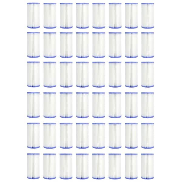 Intex 4.25 in. Dia 13.5 sq. ft. Type A Pool Replacement Filter Cartridge (48-Pack)