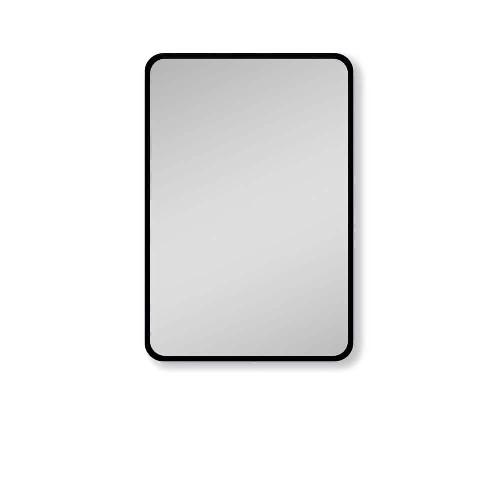 20 in. W x 28 in. H Rectangular Black Framed Wall Mount Bathroom Vanity Mir