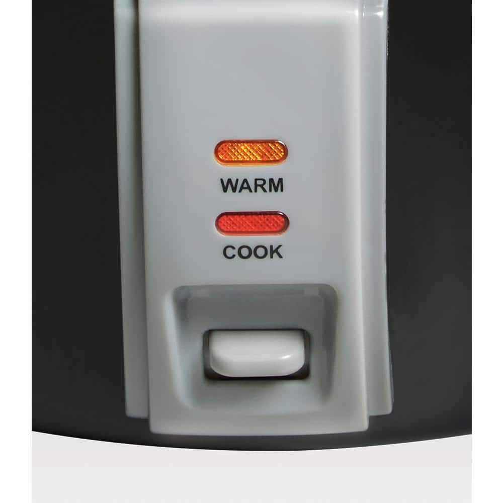 Black 30-Cup Electric Rice Cooker with Steamer