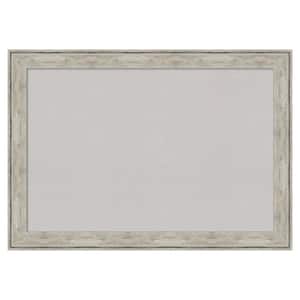 Crackled Metallic Framed Grey Corkboard 41 in. x 29 in Bulletin Board Memo Board