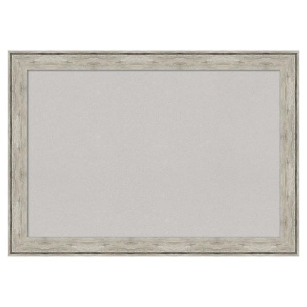 Amanti Art Crackled Metallic Framed Grey Corkboard 41 in. x 29 in ...