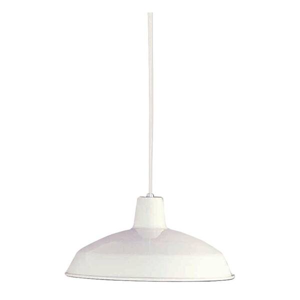 Filament Design Lenor 1-Light White Incandescent Ceiling Pendant