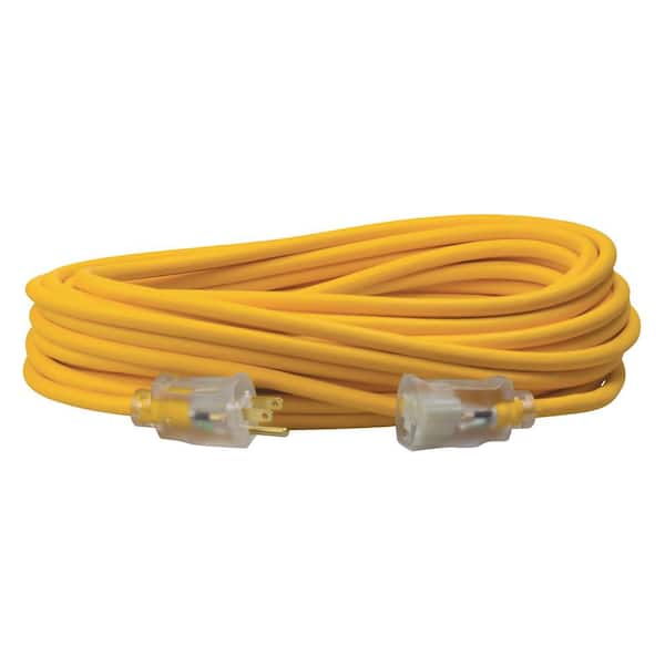 Southwire 100 ft. 14/3 SJEOW Outdoor Medium-Duty T-Prene Extension Cord with Power Light Plug