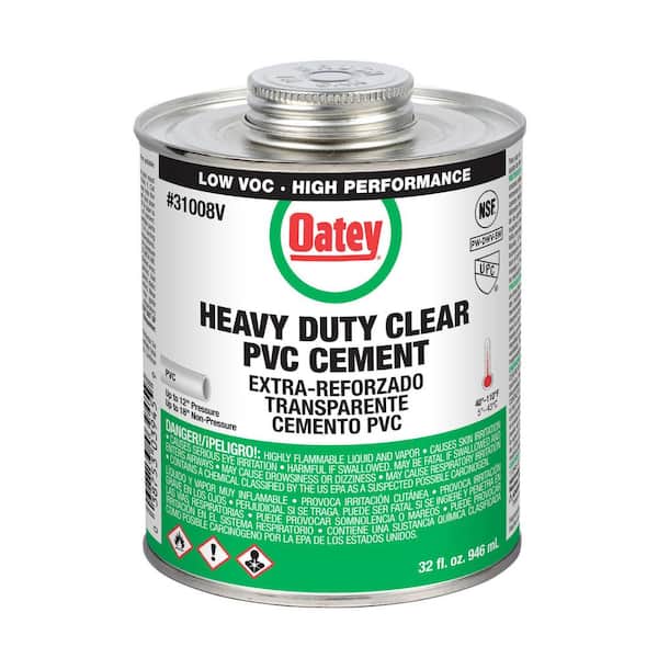 Oatey 32 oz. Heavy-Duty Clear PVC Cement California Compliant
