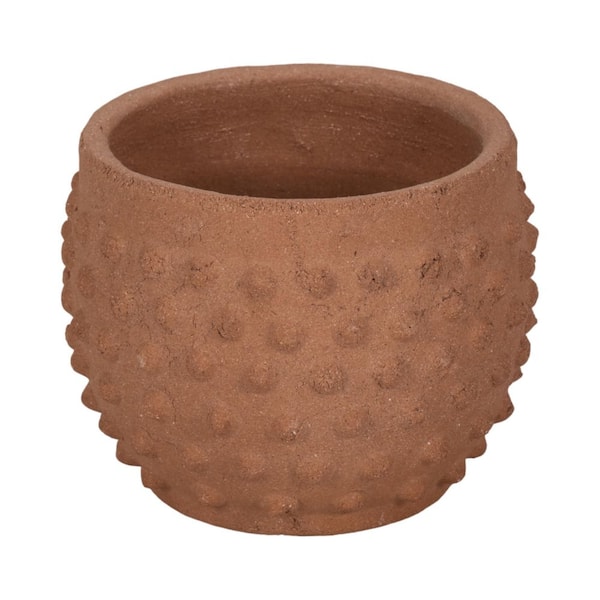 Liv & Skye Red Ceramic Bubble Raised Dot Design Decorative Planter