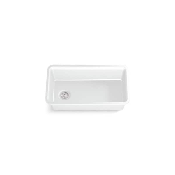 KOHLER Cairn Undermount Neoroc Composite 33.5 in. Single Bowl Kitchen Sink in Matte White