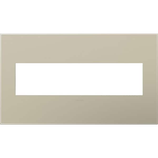 Legrand adorne 4 Gang Decorator/Rocker Wall Plate, Titanium (1-Pack)