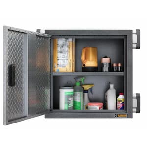 Premier Series Steel 1-Shelf Wall Mounted Garage Cabinet in Dove Gray (24 in W x 24 in H x 12 in D)