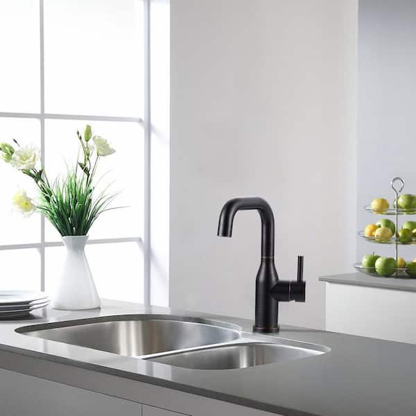 Single Handle Bar Faucet Deckplate Not Included in Oil Rubbed Bronze