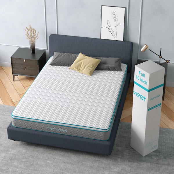 Serweet 12 in. Medium Bamboo Charcoal Memory Foam 7-Zone