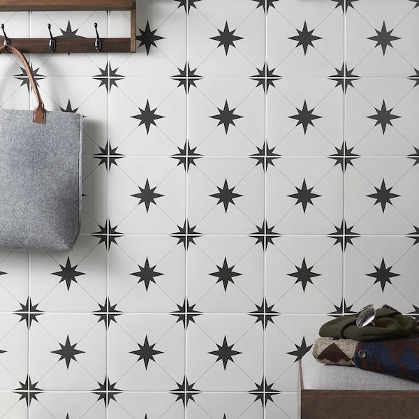 Polaris Blanco 9 in. x 9 in. Matte Porcelain Floor and Wall Tile (10.76 sq. ft./Case)