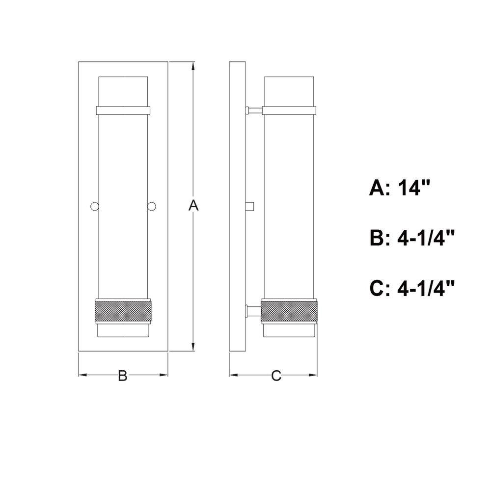 Satin Brass 14" Steel Dimmable Wall Sconce with Clear Glass